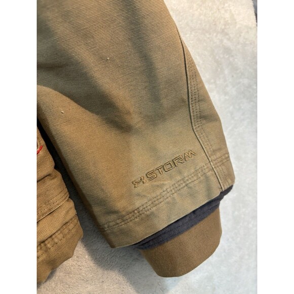 Under Armour Jacket Mens Rare XL Storm Heavy Brown/Tan Water Resistant Work Hunt - Picture 10 of 16